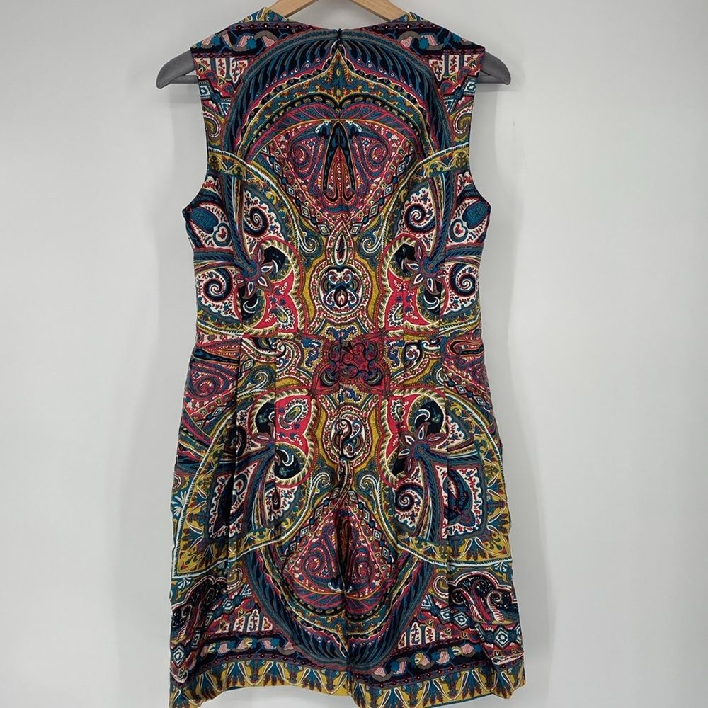 Nanette‎ Lepore Gotham Stakes Silk Paisley Sleeveless Mini Dress - Picture 8 of 10